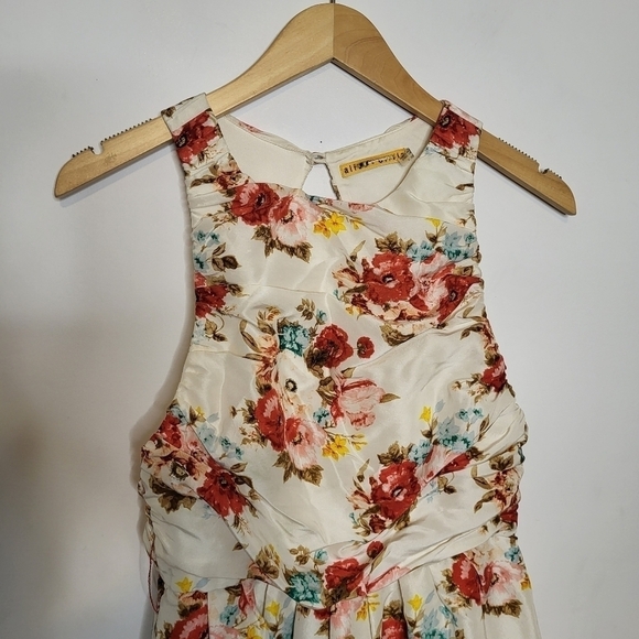 Alice + Olivia Floral Print Silk Dress Size 4 - Picture 3 of 11
